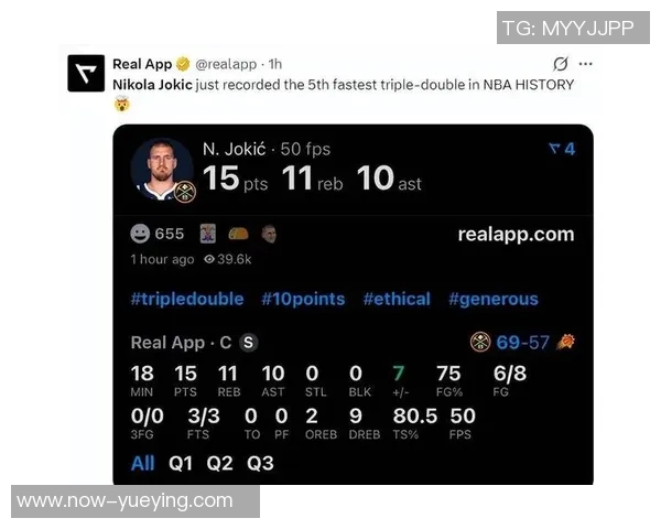 约基奇生涯第136场三双得分20超越威少历史排名第二
